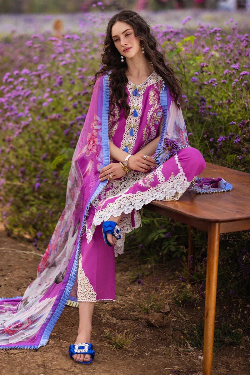 Mushq Hemline The Secret Garden Magenta Chiffon – view 4 – Poshaq