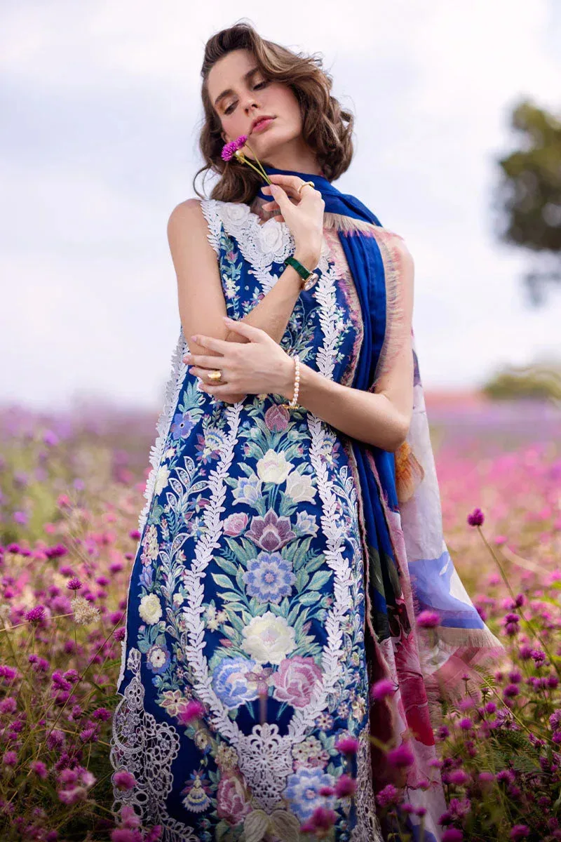 Mushq Hemline The Secret Garden Blue Silk – view 4 – Poshaq