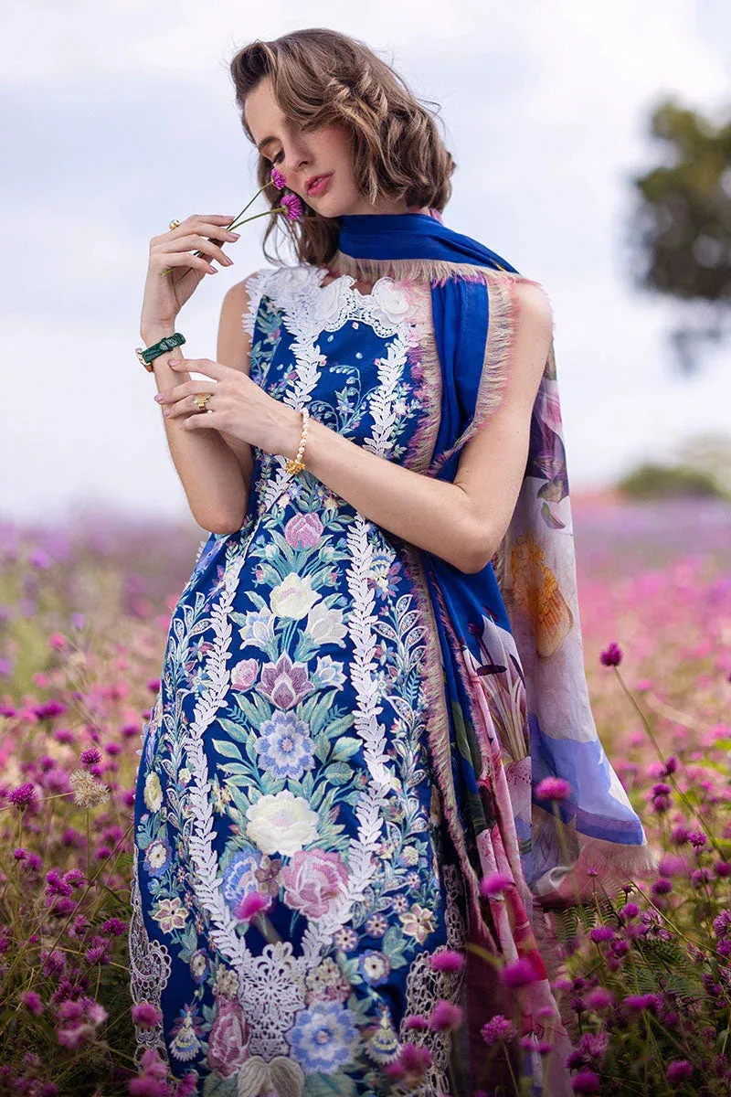 Mushq Hemline The Secret Garden Blue Silk – view 6 – Poshaq