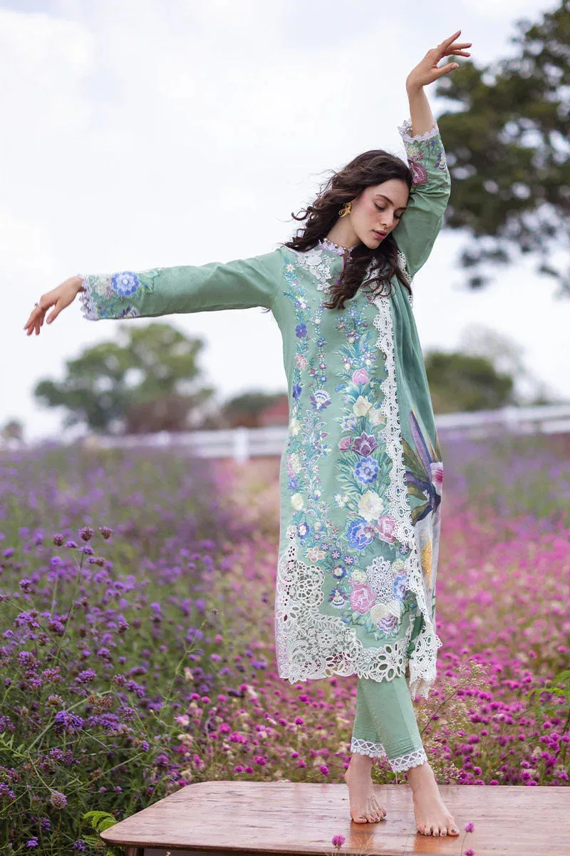 Mushq Hemline The Secret Garden Green Chiffon – view 2 – Poshaq