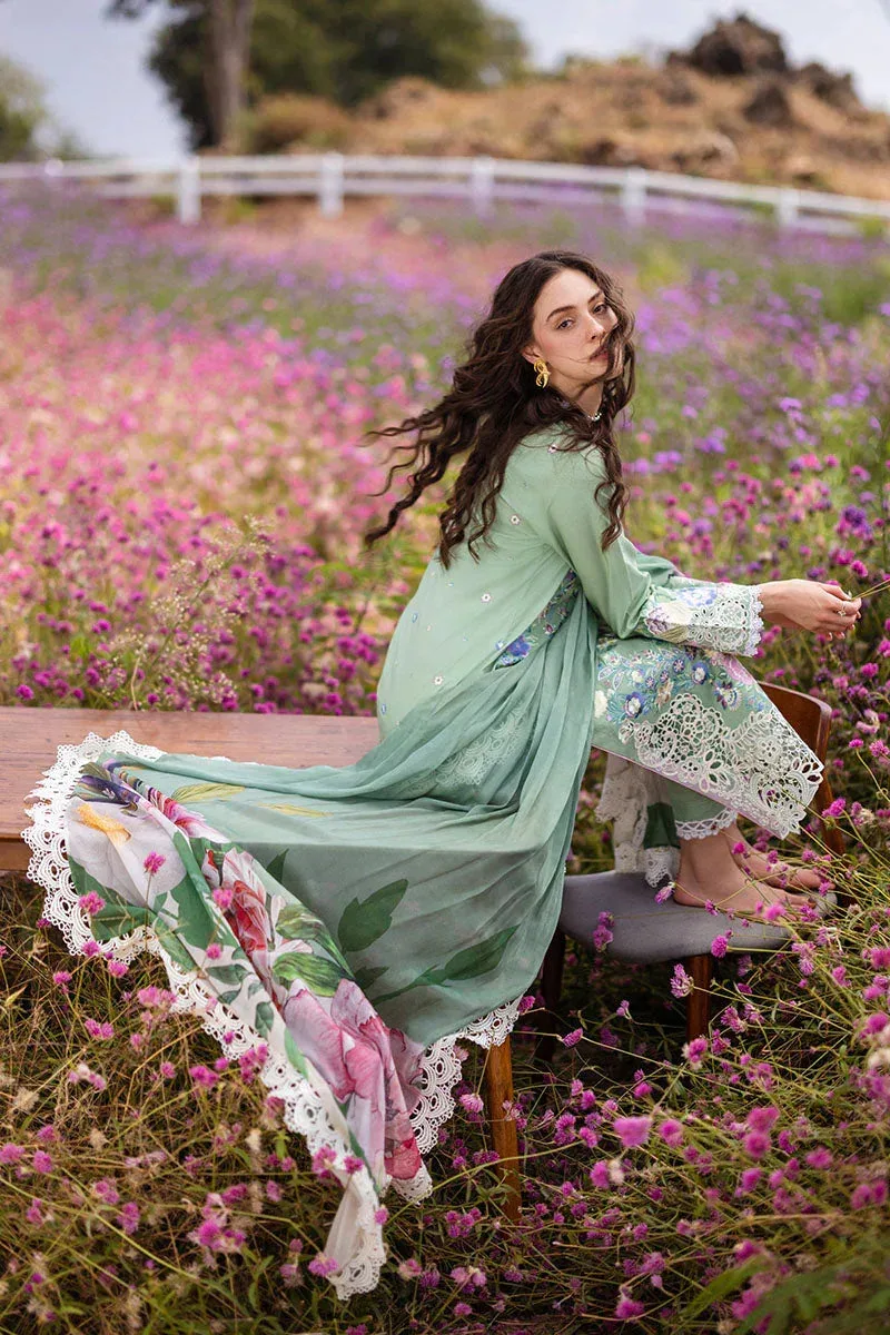 Mushq Hemline The Secret Garden Green Chiffon – view 3 – Poshaq