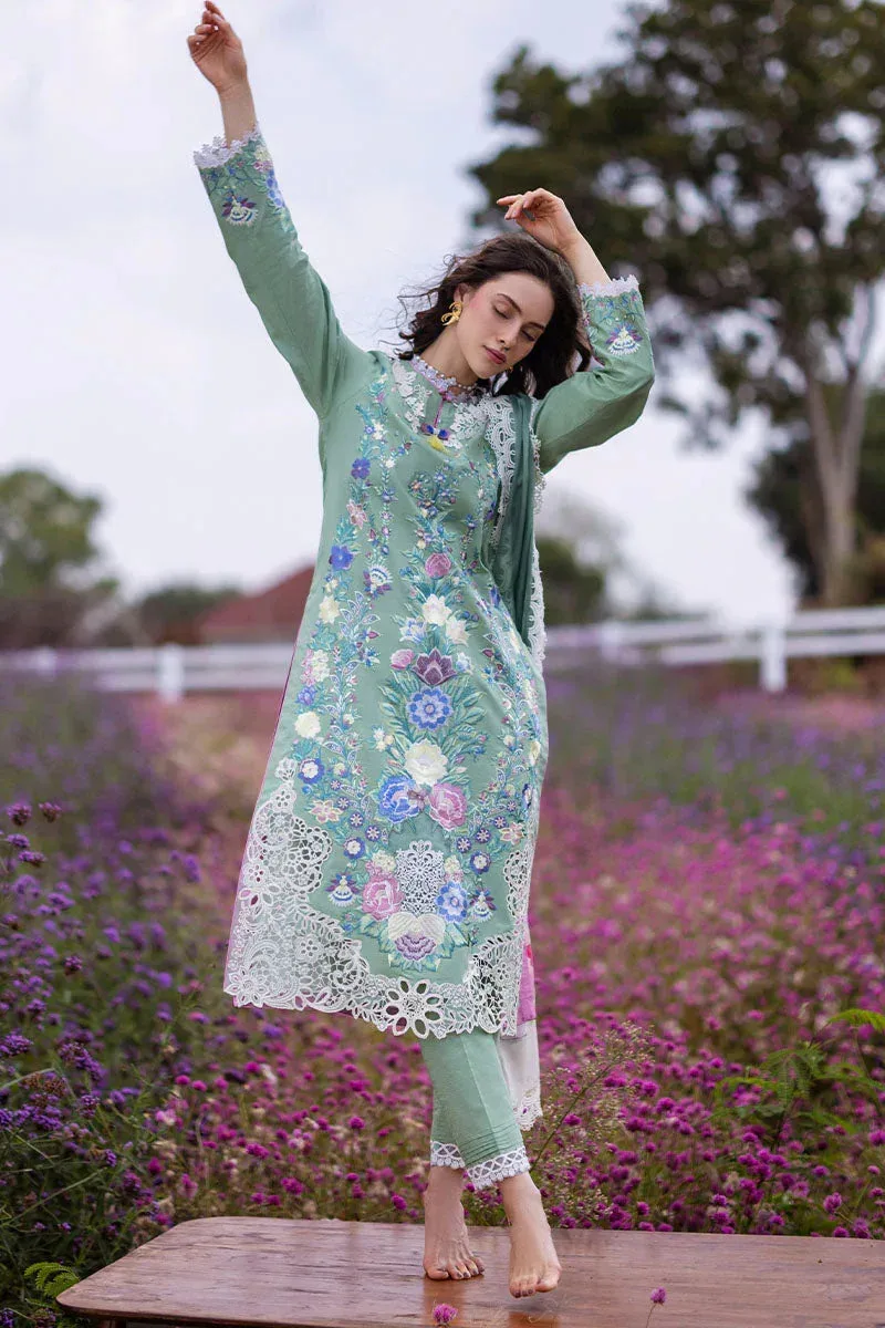 Mushq Hemline The Secret Garden Green Chiffon – view 4 – Poshaq