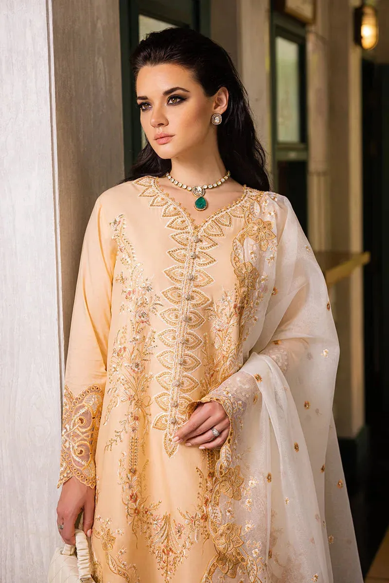 Mushq Orient Express Luxury Lawn Peach Lawn – view 3 – Poshaq