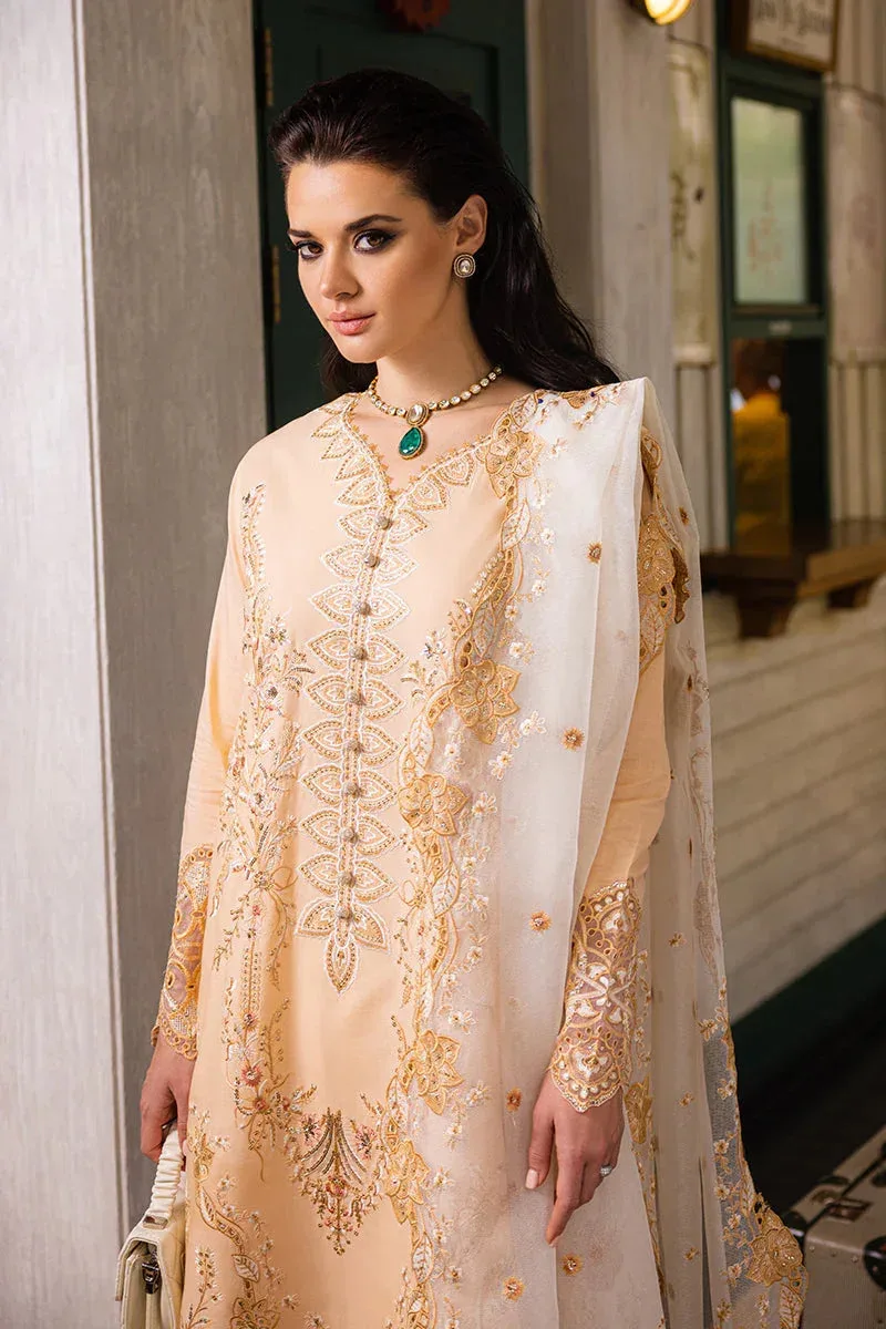 Mushq Orient Express Luxury Lawn Peach Lawn – view 4 – Poshaq