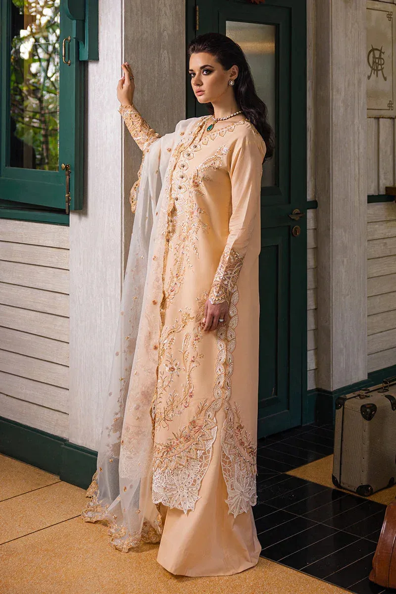 Mushq Orient Express Luxury Lawn Peach Lawn – view 5 – Poshaq