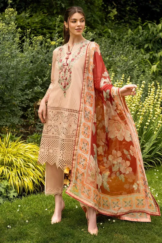 Mushq Hemline Odyssey Peach Organza – view 1 – Poshaq