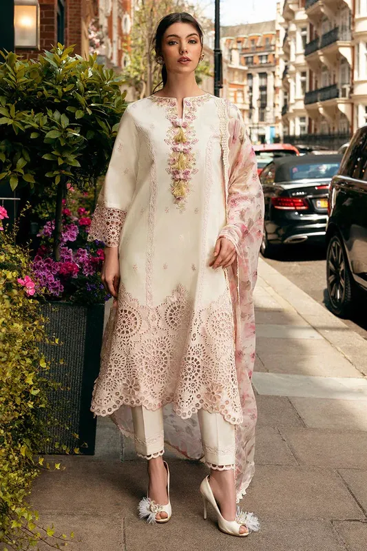Mushq Hemline Odyssey Cream Organza – view 1 – Poshaq