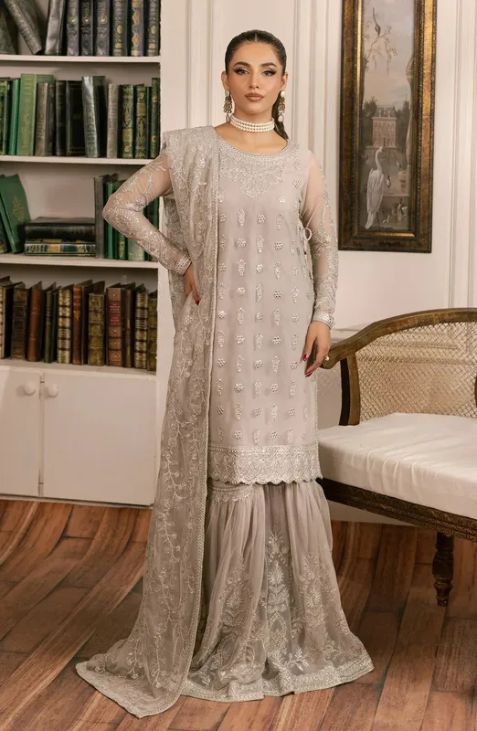 Zarif Inayat Wedding Formals Raw Silk – view 1 – Poshaq