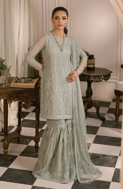 Zarif Inayat Wedding Formals Raw Silk – view 1 – Poshaq