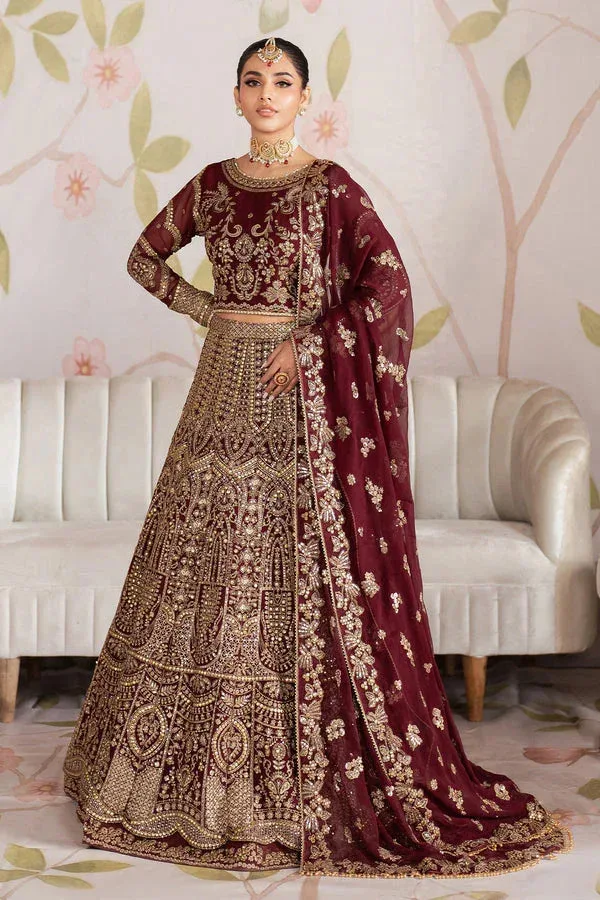 Zarif Shehnai Luxury Wedding Edit Peach Raw Silk – view 1 – Poshaq