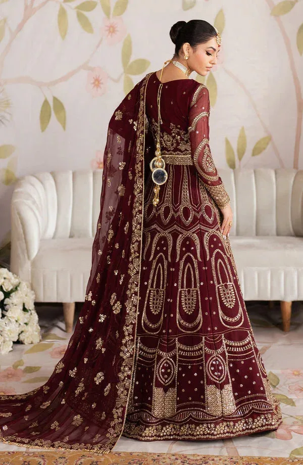 Zarif Shehnai Luxury Wedding Edit Peach Raw Silk – view 2 – Poshaq