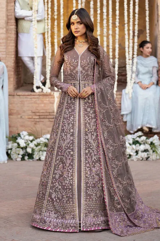 Zarif Shehnai Luxury Wedding Edit Pink Raw Silk – view 1 – Poshaq