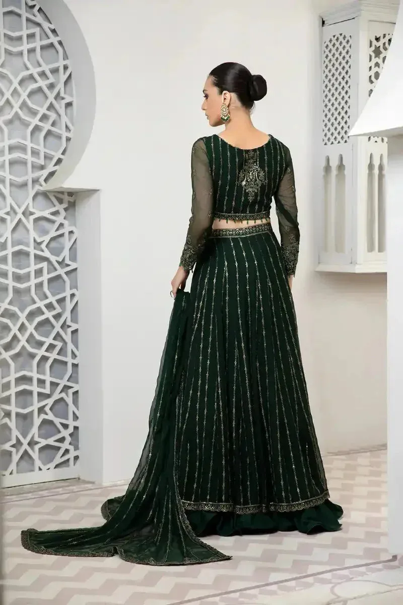 Zarif Pareesia collection 2022 Green Raw Silk – view 5 – Poshaq