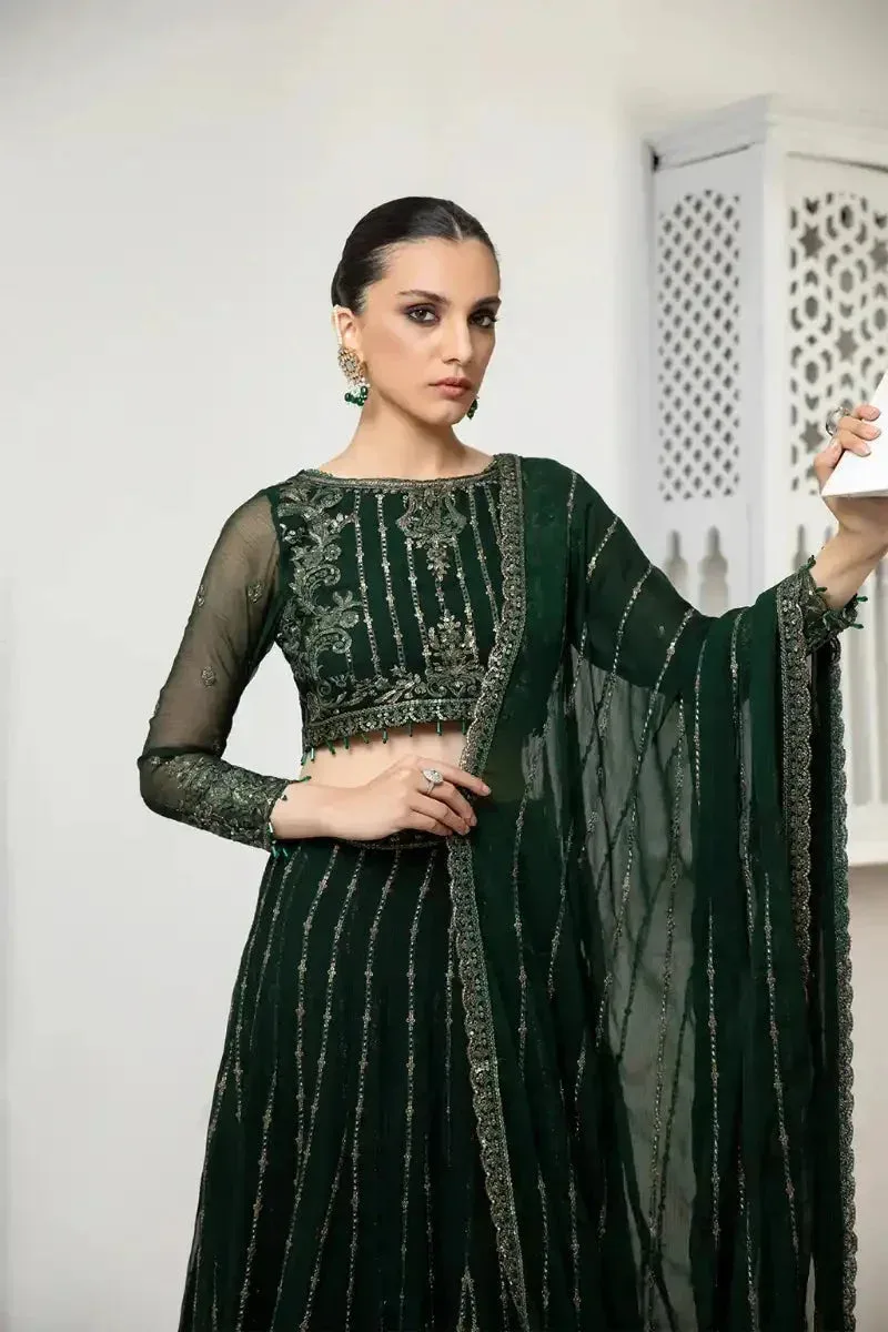 Zarif Pareesia collection 2022 Green Raw Silk – view 7 – Poshaq