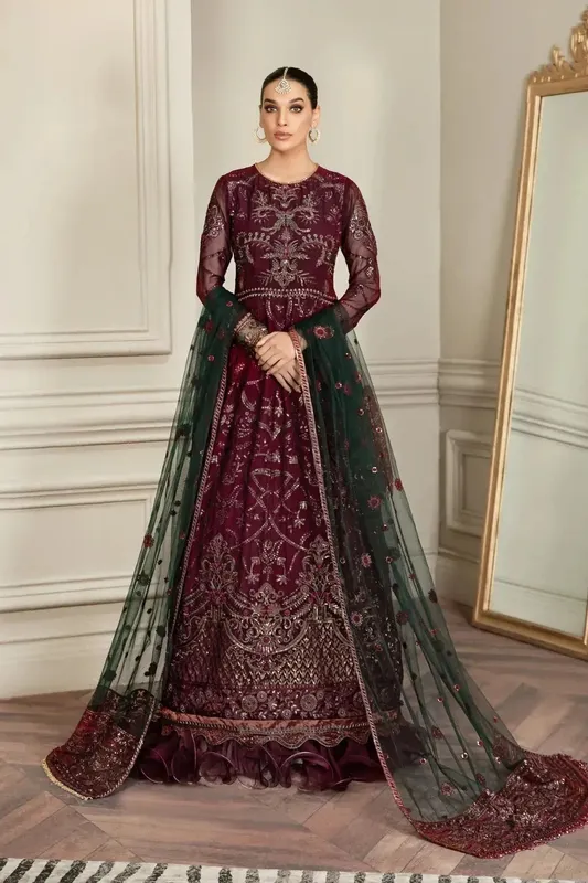 Zarif Mehroz Formals Orange Raw Silk – view 1 – Poshaq