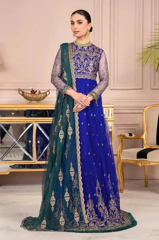 Zarif Afreen Formals Organza – view 1 – Poshaq