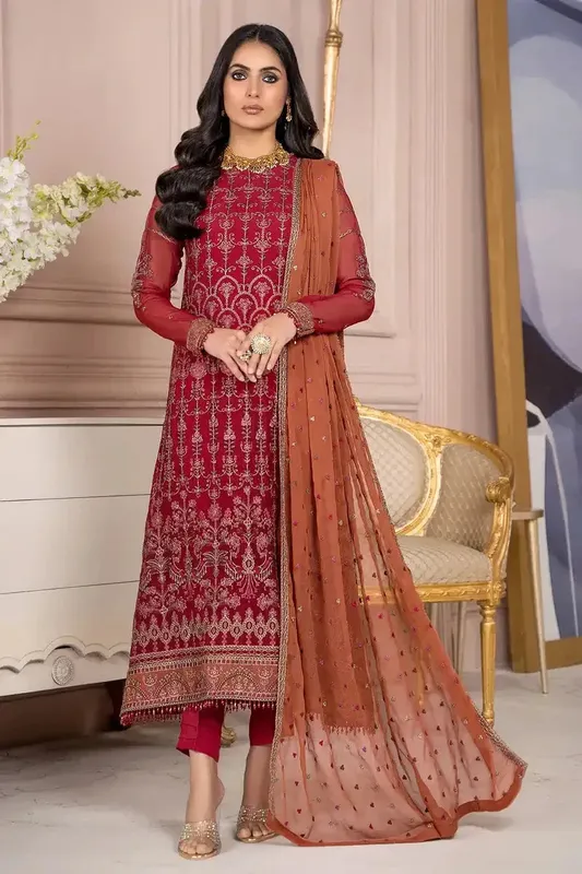 Zarif Afreen Formals Raw Silk – view 1 – Poshaq