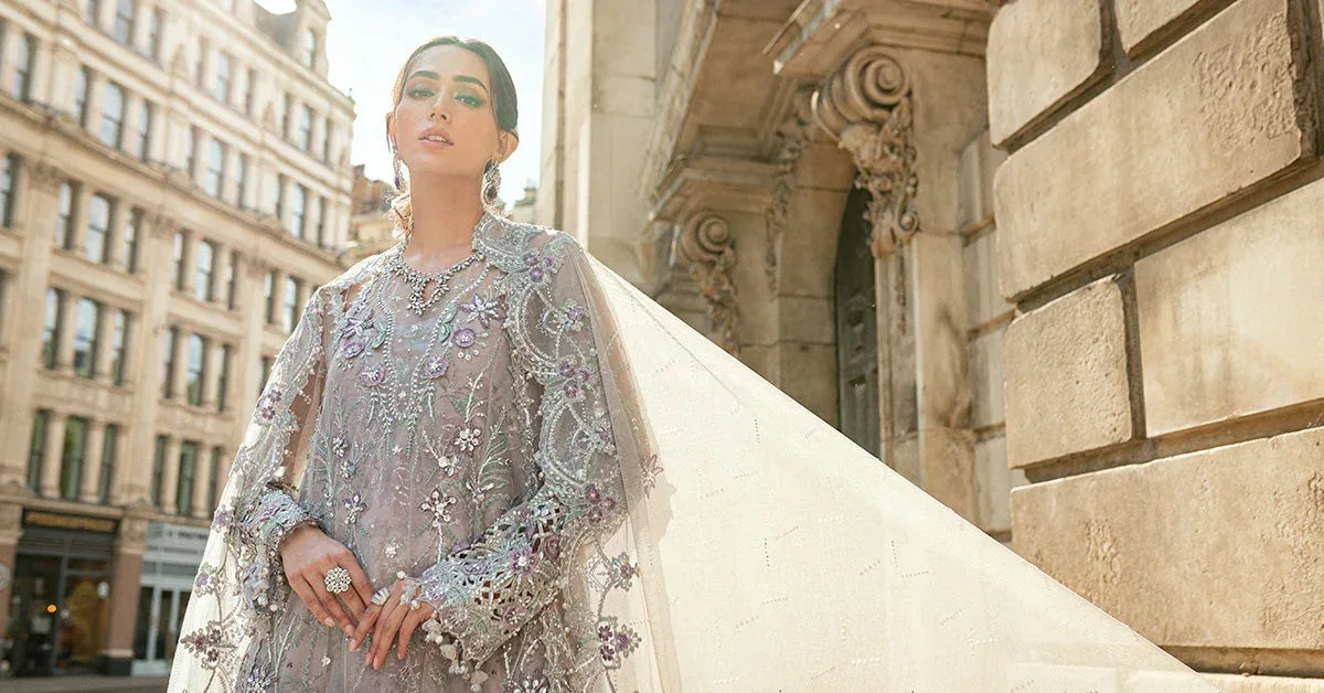 Maria B Grey Raw Silk – view 9 – Poshaq