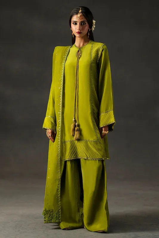 MNR Baano Summer Festive 25 cactus green Silk – view 1 – Poshaq