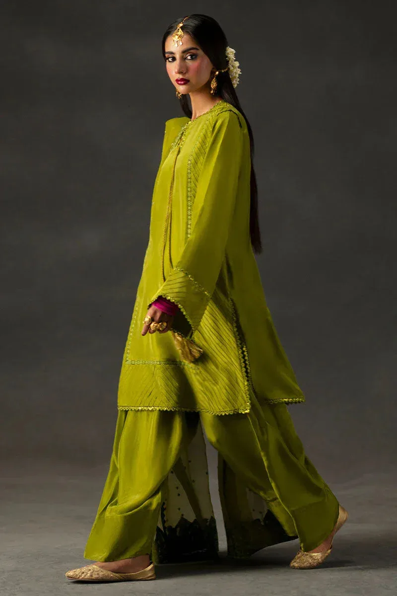 MNR Baano Summer Festive 25 cactus green Silk – view 2 – Poshaq