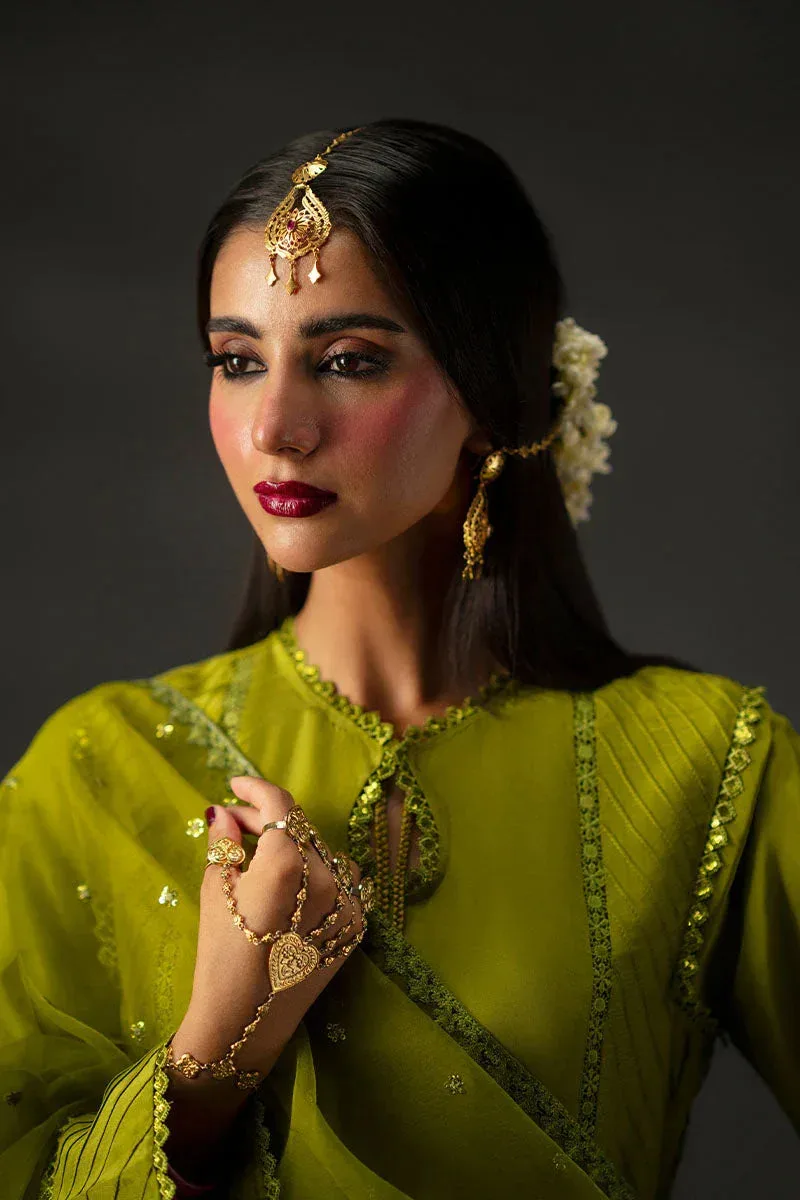 MNR Baano Summer Festive 25 cactus green Silk – view 3 – Poshaq
