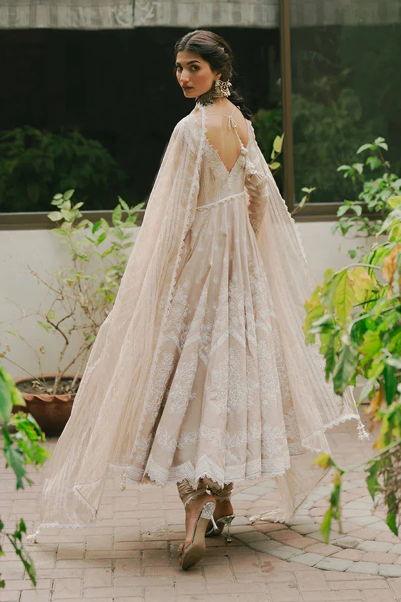 MNR Ashiyana Festive Eid Collection 25 Beige Organza – view 2 – Poshaq