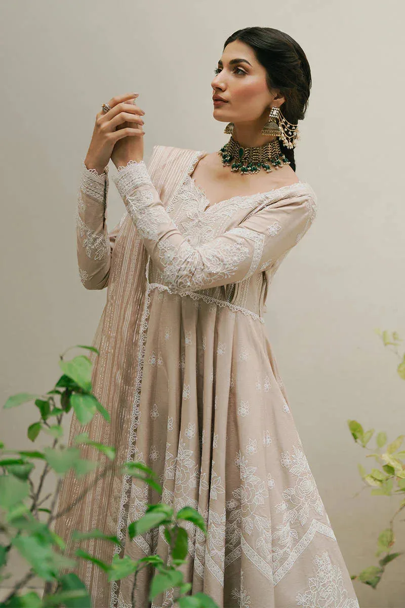 MNR Ashiyana Festive Eid Collection 25 Beige Organza – view 4 – Poshaq