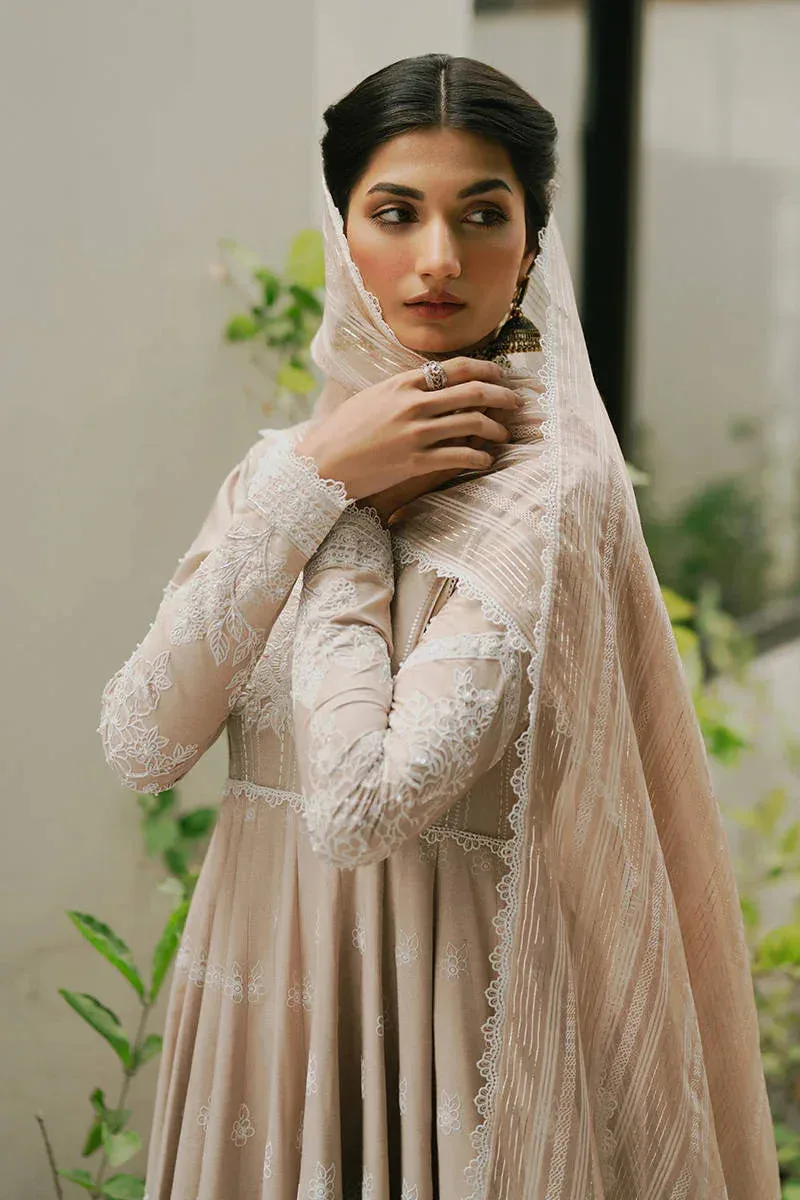 MNR Ashiyana Festive Eid Collection 25 Beige Organza – view 5 – Poshaq