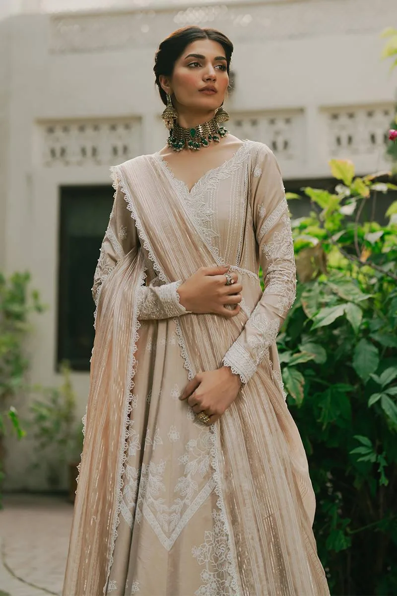 MNR Ashiyana Festive Eid Collection 25 Beige Organza – view 6 – Poshaq