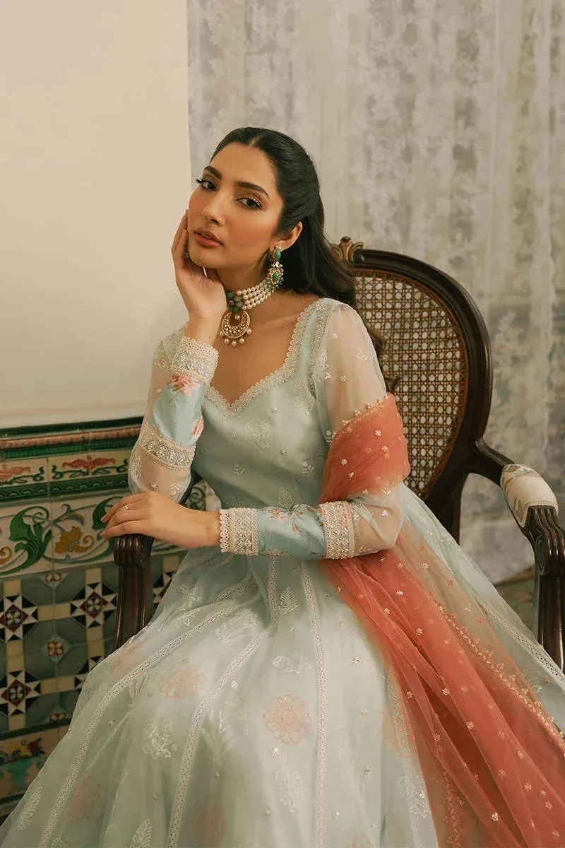 MNR Ashiyana Festive Eid Collection 25 Green Organza – view 3 – Poshaq