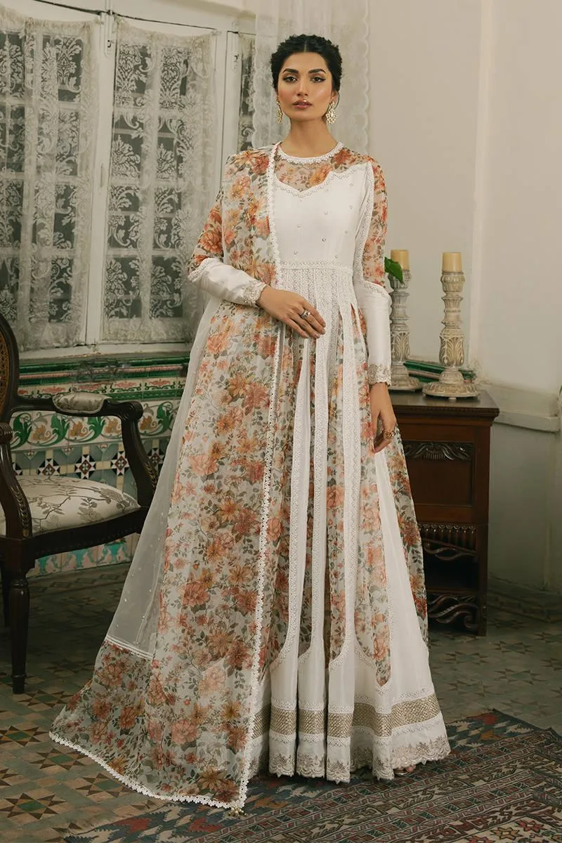 MNR Ashiyana Festive Eid Collection 25 White Organza – view 1 – Poshaq