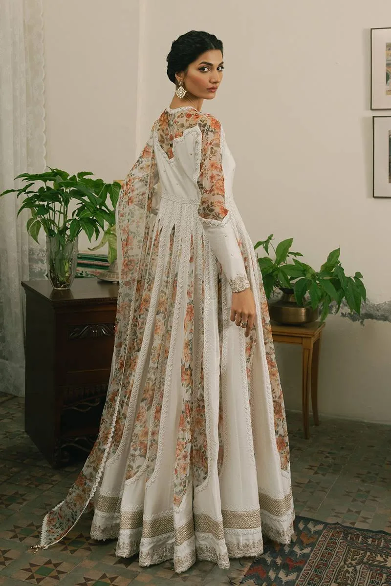 MNR Ashiyana Festive Eid Collection 25 White Organza – view 2 – Poshaq