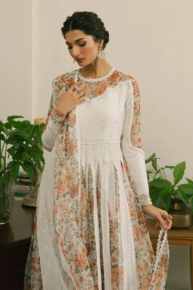 MNR Ashiyana Festive Eid Collection 25 White Organza – view 3 – Poshaq