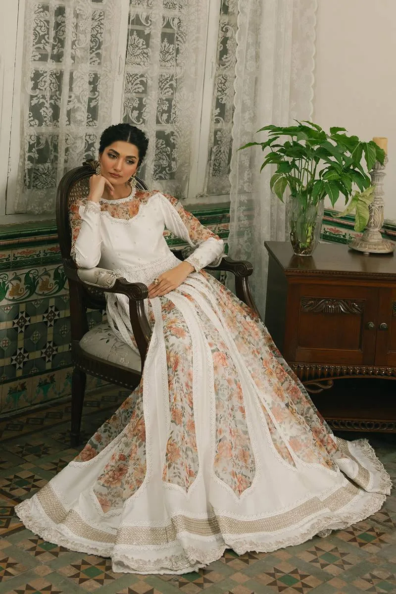 MNR Ashiyana Festive Eid Collection 25 White Organza – view 4 – Poshaq