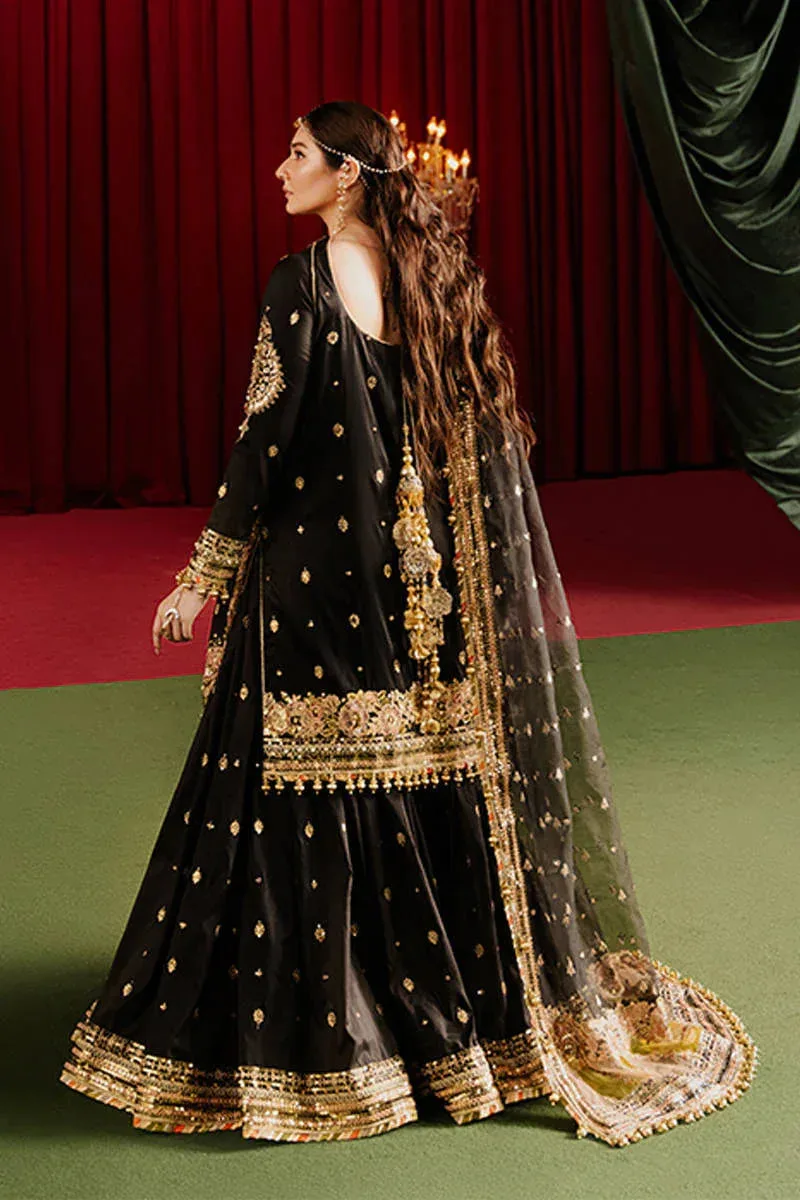 MNR Zarlish Festive Formals Black Organza – view 2 – Poshaq