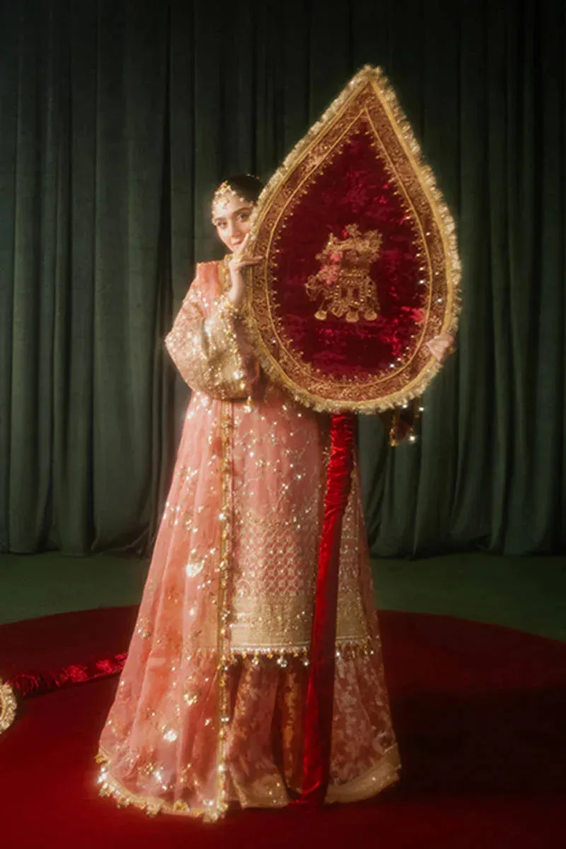 MNR Zarlish Festive Formals Soft Pink Organza – view 4 – Poshaq