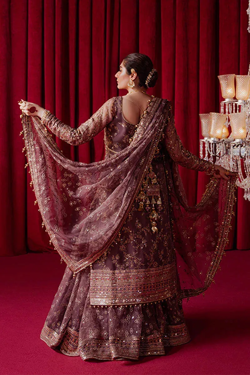 MNR Zarlish Festive Formals Lilac Gray Organza – view 2 – Poshaq