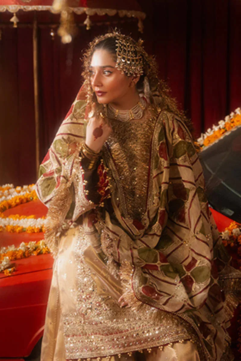 MNR Zarlish Festive Formals Gold Organza – view 4 – Poshaq