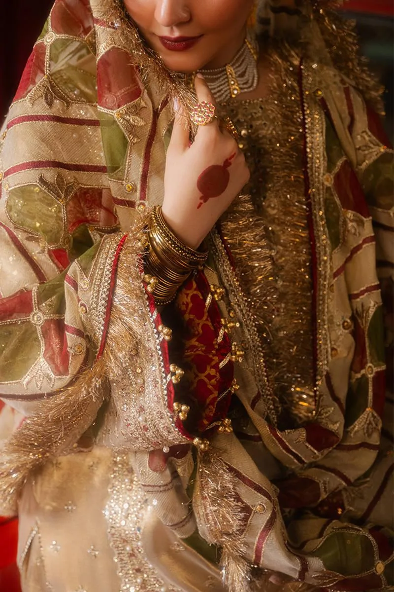 MNR Zarlish Festive Formals Gold Organza – view 5 – Poshaq