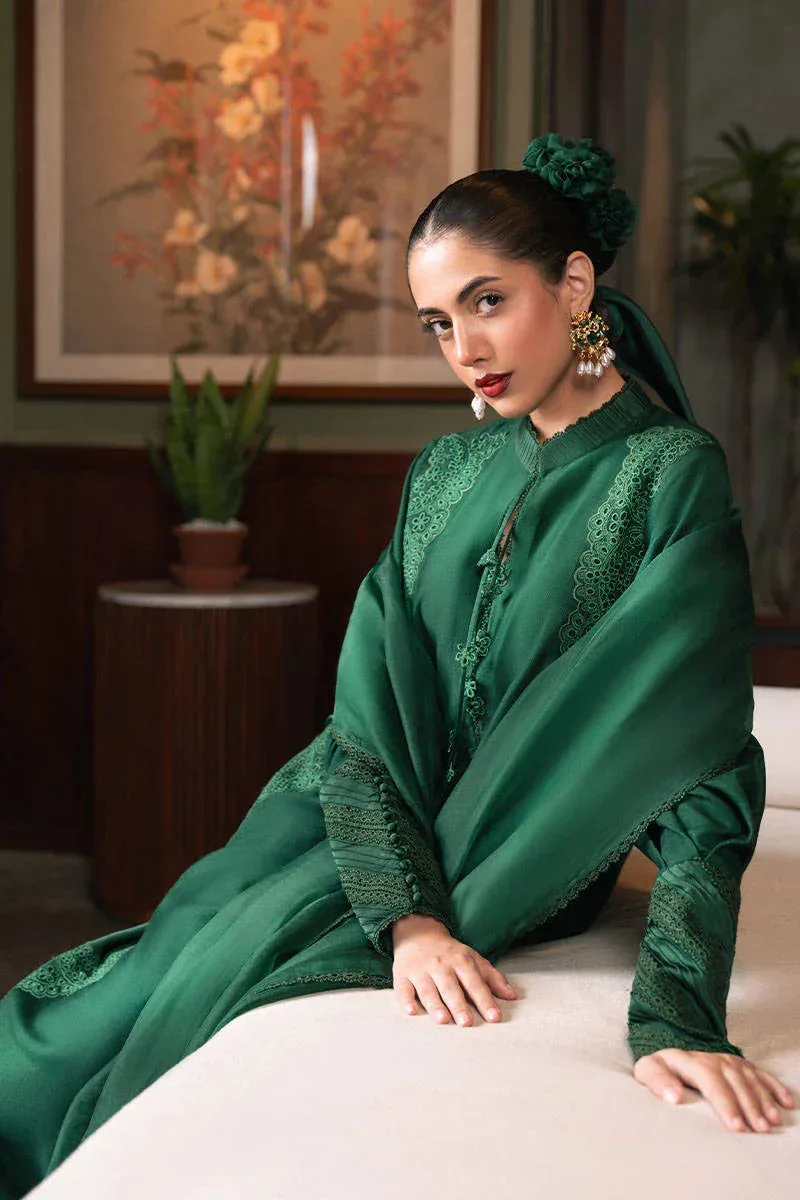 MNR Chaye Coffee Luxury Pret Green Raw Silk – view 4 – Poshaq