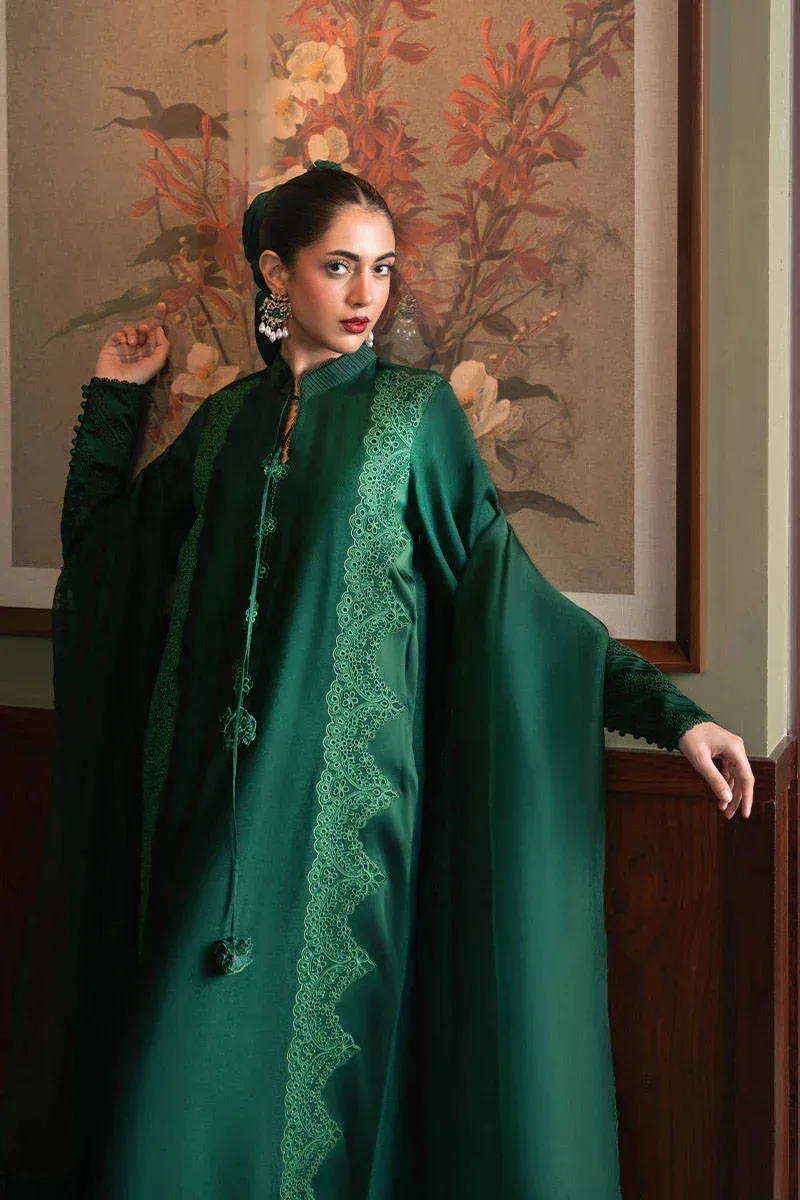 MNR Chaye Coffee Luxury Pret Green Raw Silk – view 6 – Poshaq