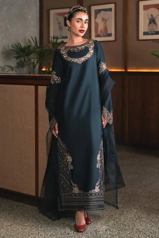 MNR Chaye Coffee Luxury Pret Blue Organza – view 1 – Poshaq