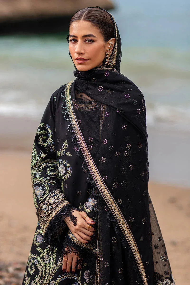 MNR Festive Lawn 24 Black Organza – view 10 – Poshaq