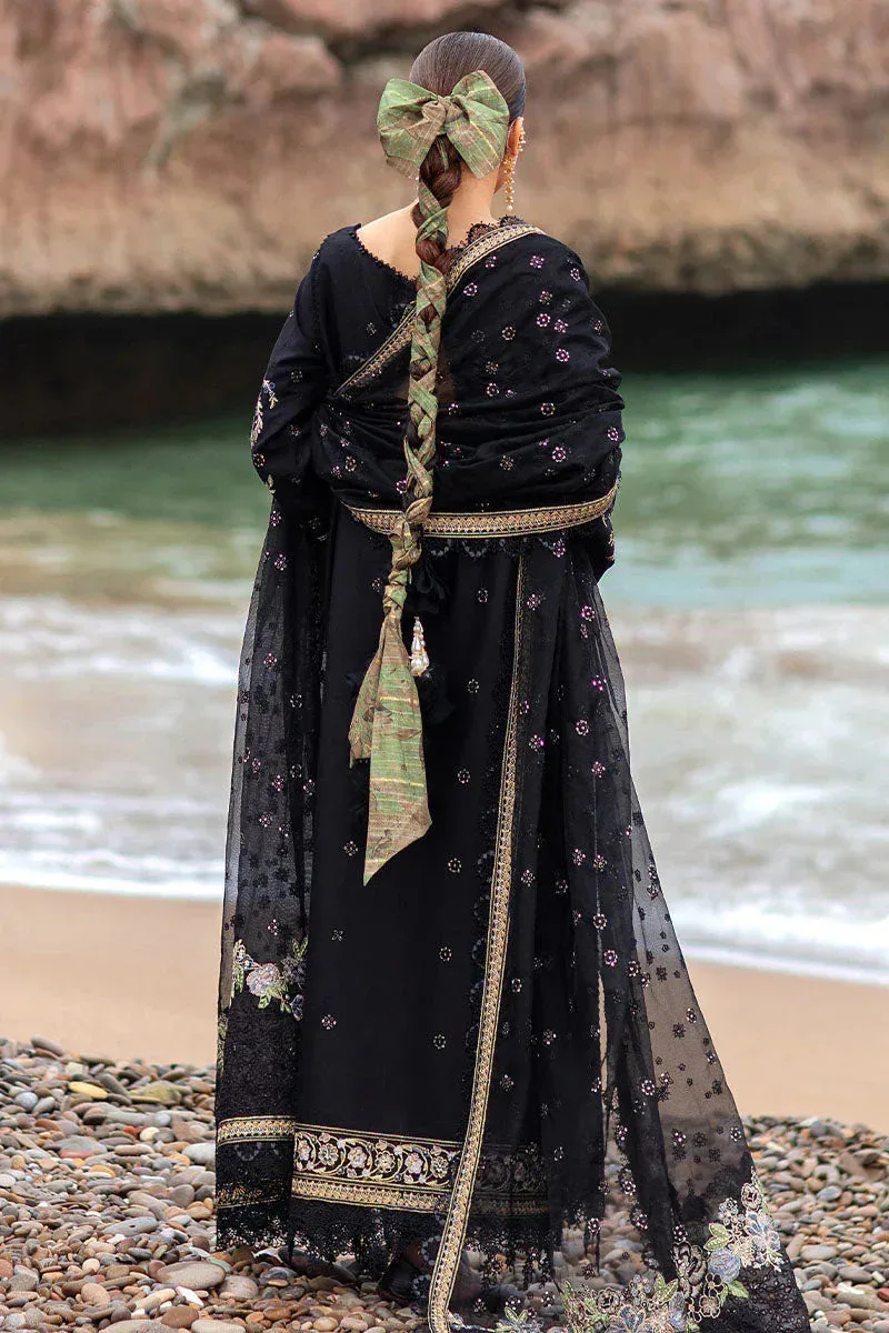 MNR Festive Lawn 24 Black Organza – view 2 – Poshaq