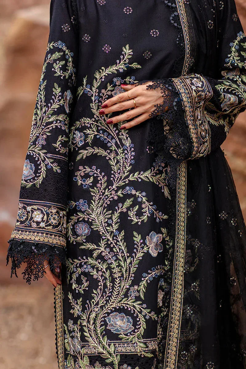 MNR Festive Lawn 24 Black Organza – view 3 – Poshaq