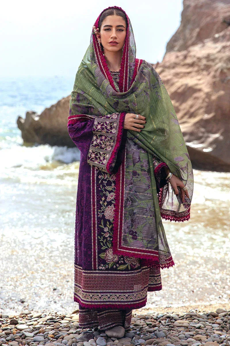 MNR Festive Lawn 24 Purple Cotton – view 4 – Poshaq