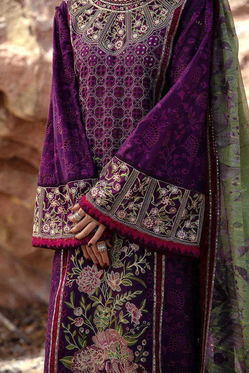 MNR Festive Lawn 24 Purple Cotton – view 6 – Poshaq
