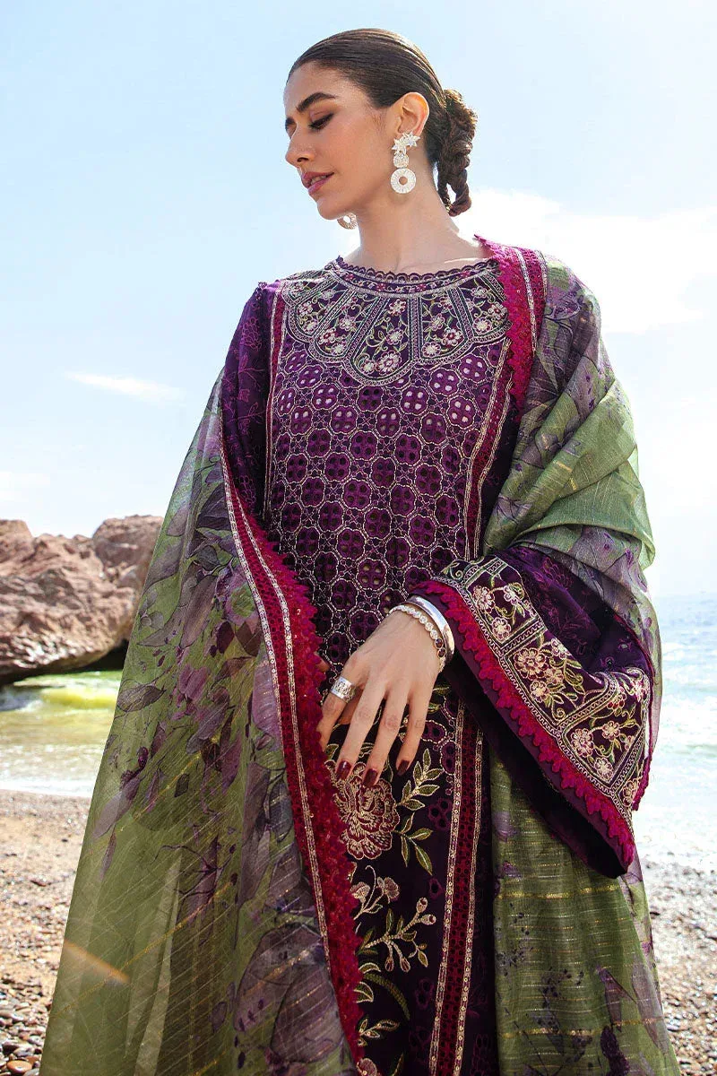MNR Festive Lawn 24 Purple Cotton – view 7 – Poshaq