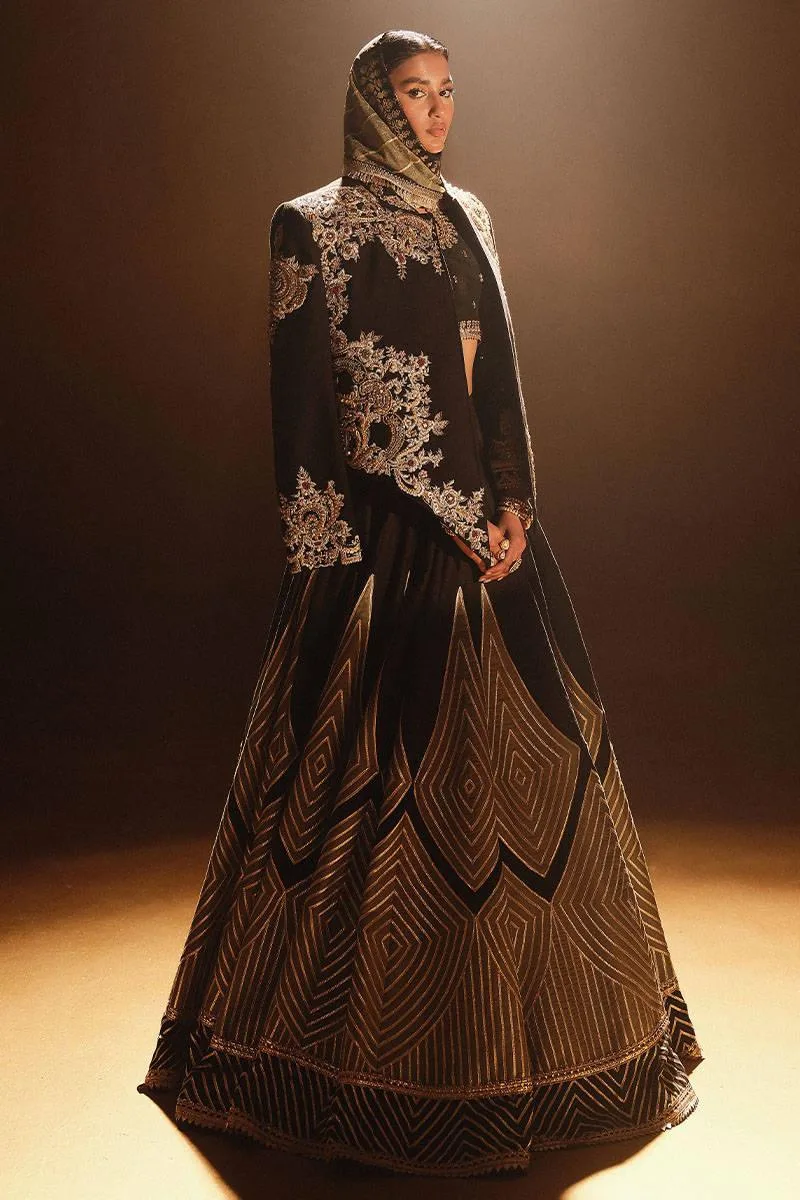MNR Gota Shota Vol 2 Black Organza – view 8 – Poshaq