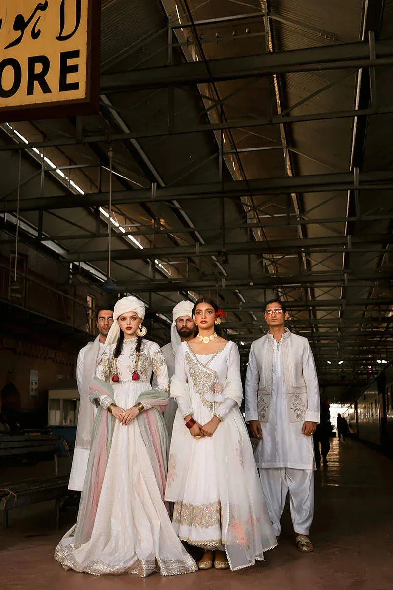 MNR Eid Festive 24 White Silk – view 10 – Poshaq